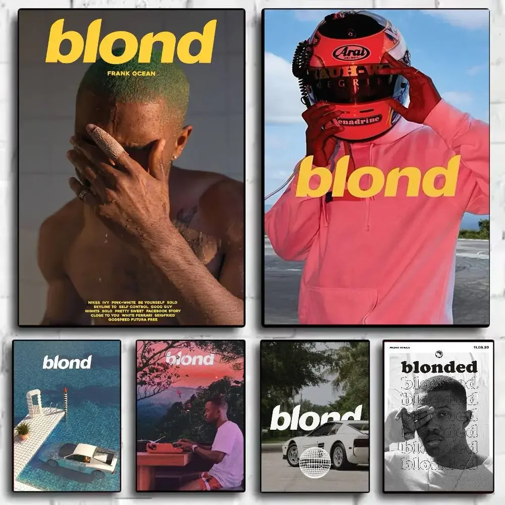Blond F-Frank O-Ocean Poster HD Art Sticky Wall Waterproof Home Living Room Bedroom Bar Aesthetic Decoration