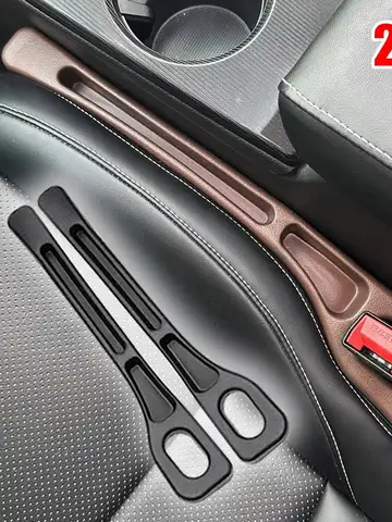 2Pcs Car Seat Gap Filler Seat Crevice Storage Box Bag Between Seats Console Organizer Decoration Interior Auto Accessories
