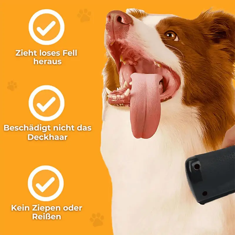Professionelle Entfilzungs- und Pflegebürste für Haustiere, multifunktionales ergonomisches Werkzeug zur Entfernung von Hundehaaren für die tägliche Pflege und Haarreinigung von Katzen und Hunden. – Detail 7