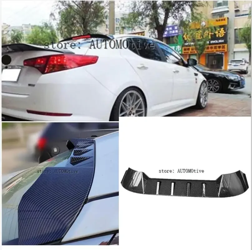 

2010-2015 For Kia K5 / Optima Spoiler ABS/Unpainted Glossy Black Carbon Fiber Look Rear Wing R-type Spoiler Accessories