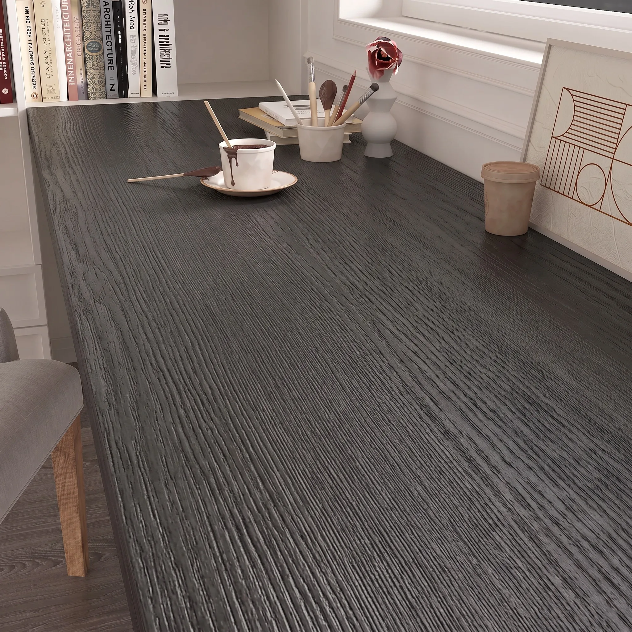 Wood Grain PVC Self Adhesive Wallpaper Waterproof DIY Sticker for Furniture Renovation Wall Home Decor Sticky Paper Decal