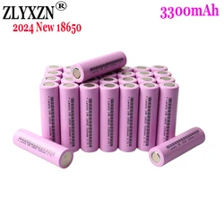 28PCS 2024 NEW 18650 DIY Battery Li ion 3.7V batteries 18650 3300mAh 17A For Bicycle Flashlight Mobile computer battery Pack