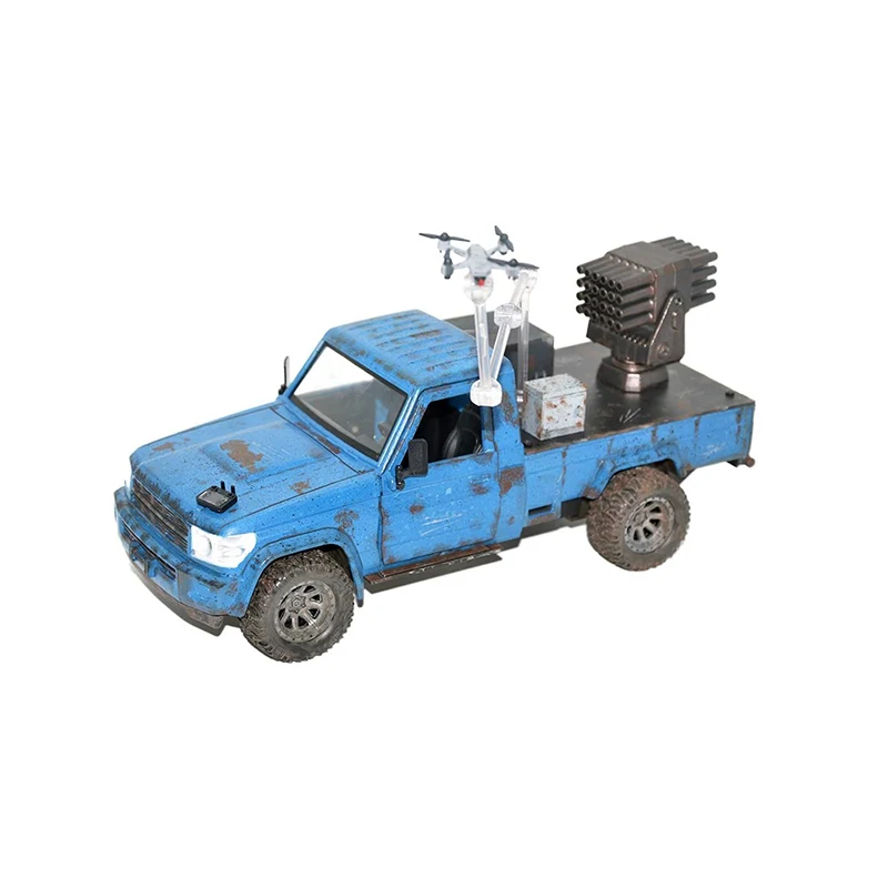 1:18 ScaleToy Soldiers Vehicles Rocket Launcher Pickup Truck Plastic Model For 3.75'' Action Figure Vehicle Display Piece