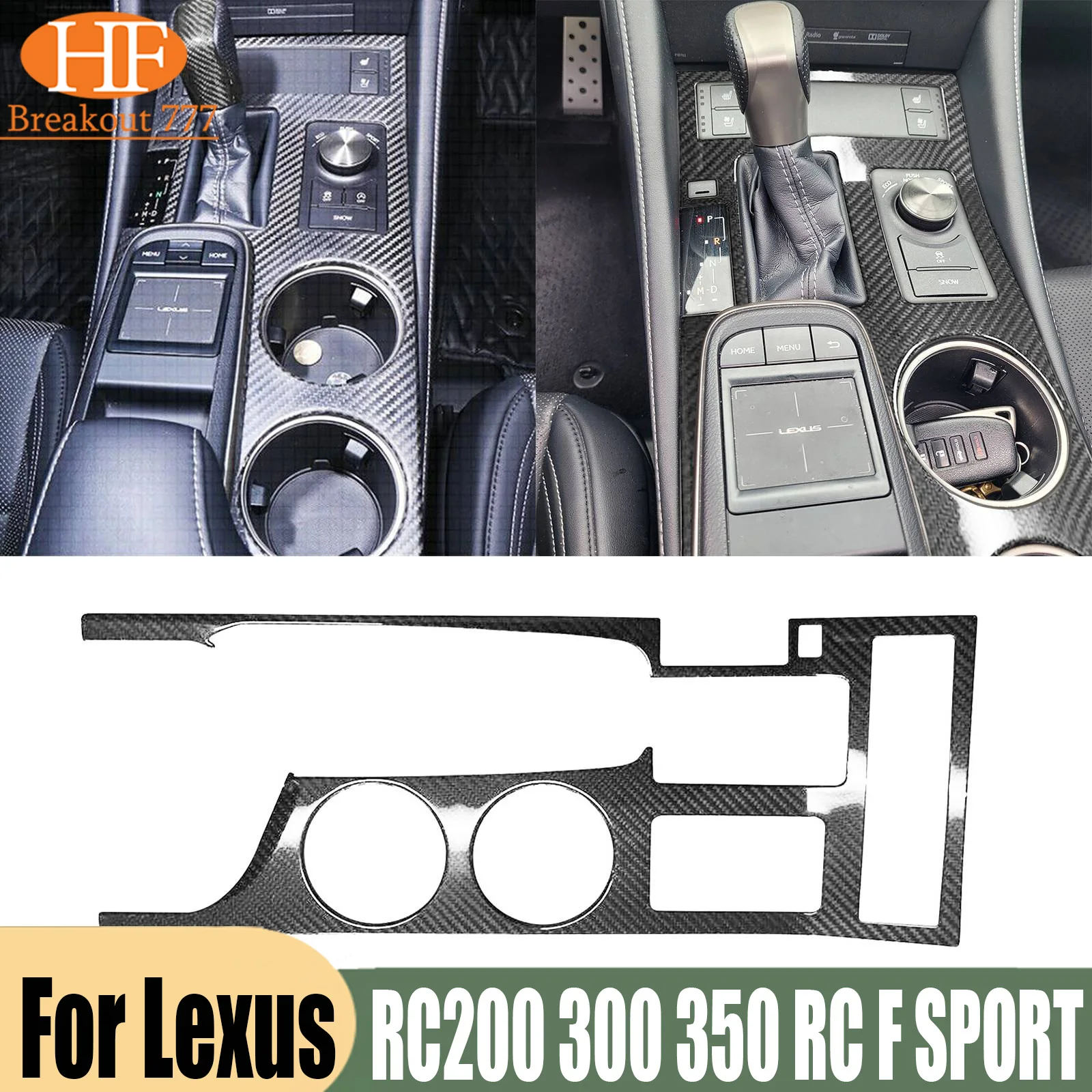 Central Console Gear Shift Panel Trim For Lexus RC200 300 350 RC F SPORT 2015-2018