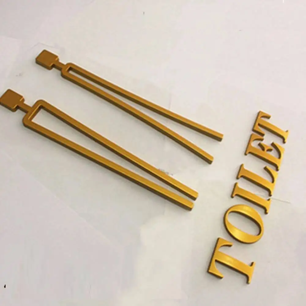 

1Set Self-adhesive Men's Women's Bathroom Washroom Wc Toilet Sign Wall Sticker For Hotel Parking Lot Shopping Center Restaurant