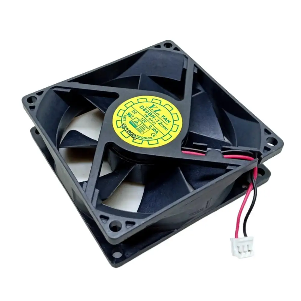 

Jinlingge для охлаждающего вентилятора с двумя шарикоподшипниками 80 мм, 12 В, корпус компьютера и противомоскитная лампа, D80BH-12HH, 3200 об/мин, воздушный поток 25 куб. футов в минуту