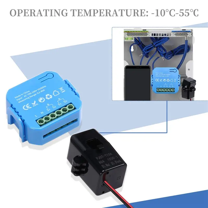 EVENTS DAY 2Pcs Tuya Smart Life Energy Meter Power Production Consumption Bidirectional Power Monitor Support APP Control