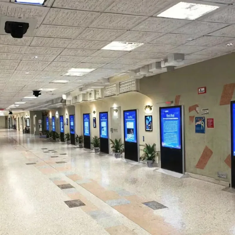 55 Inch Super Narrow Indoor Digital Signage LCD Advertising Display Stand for Retail Store Shopping Mall Subway-OEM
