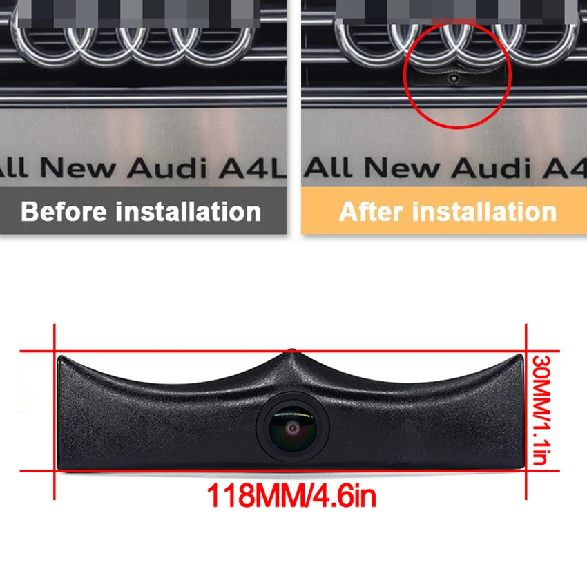 1080P Car Front View Camera For Audi A4 A4L B9 8W Avant Quattro 2016 2017 2018 2019 2020 HD AHD Night Vision Parking LOGO Camera