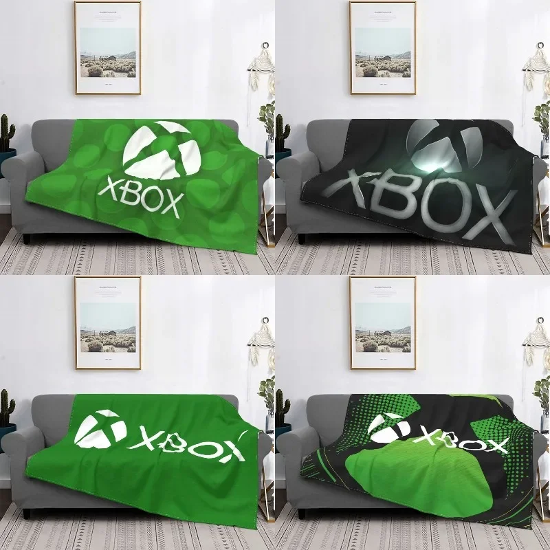 

Xbox Series 3D Printed Blankets Breathable Soft Flannel Winter Video Game Gamer Throw Blanket for Sofa Car Bedding