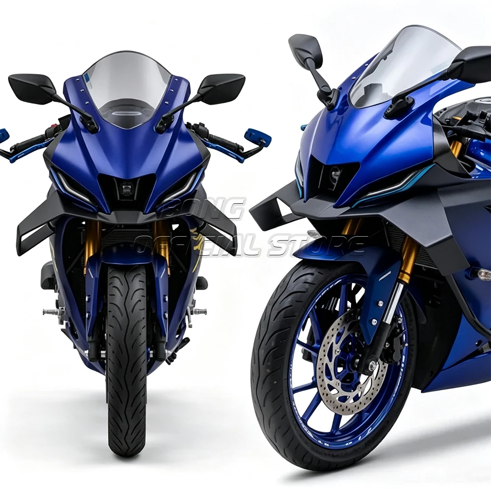 For YAMAHA R15 Flank Front Spoiler Lower Spoiler Lower Lip WING NAKED FRONTAL SPOILERS R15 V4 R15M 2024-2026