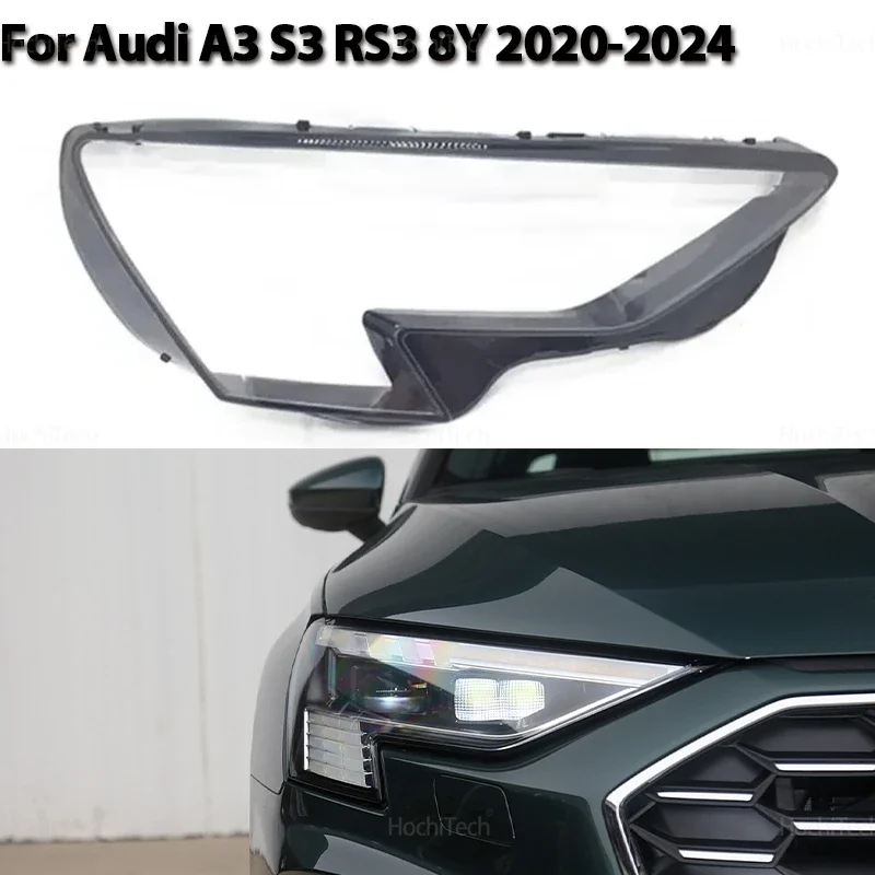 Headlight Lampshade Transparent Lens Headlamp Housing Cover Lens Light Protection For Audi A3 S3 RS3 8Y 2020 2021 2022 2023 2024