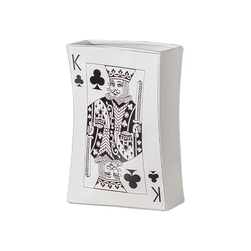Creative poker card decorative vases,ceramic vases,personalized for home entrances flower arrangements and ornaments home decor - view 5