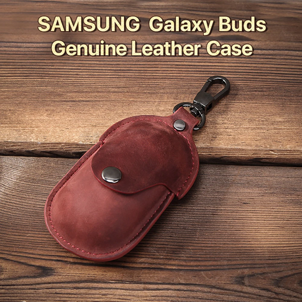

Vintage Genuine Leather Earphone Case For Samsung Galaxy Buds /Samsung Galaxy Buds Plus Cases Wireless Earphone Protective Cover