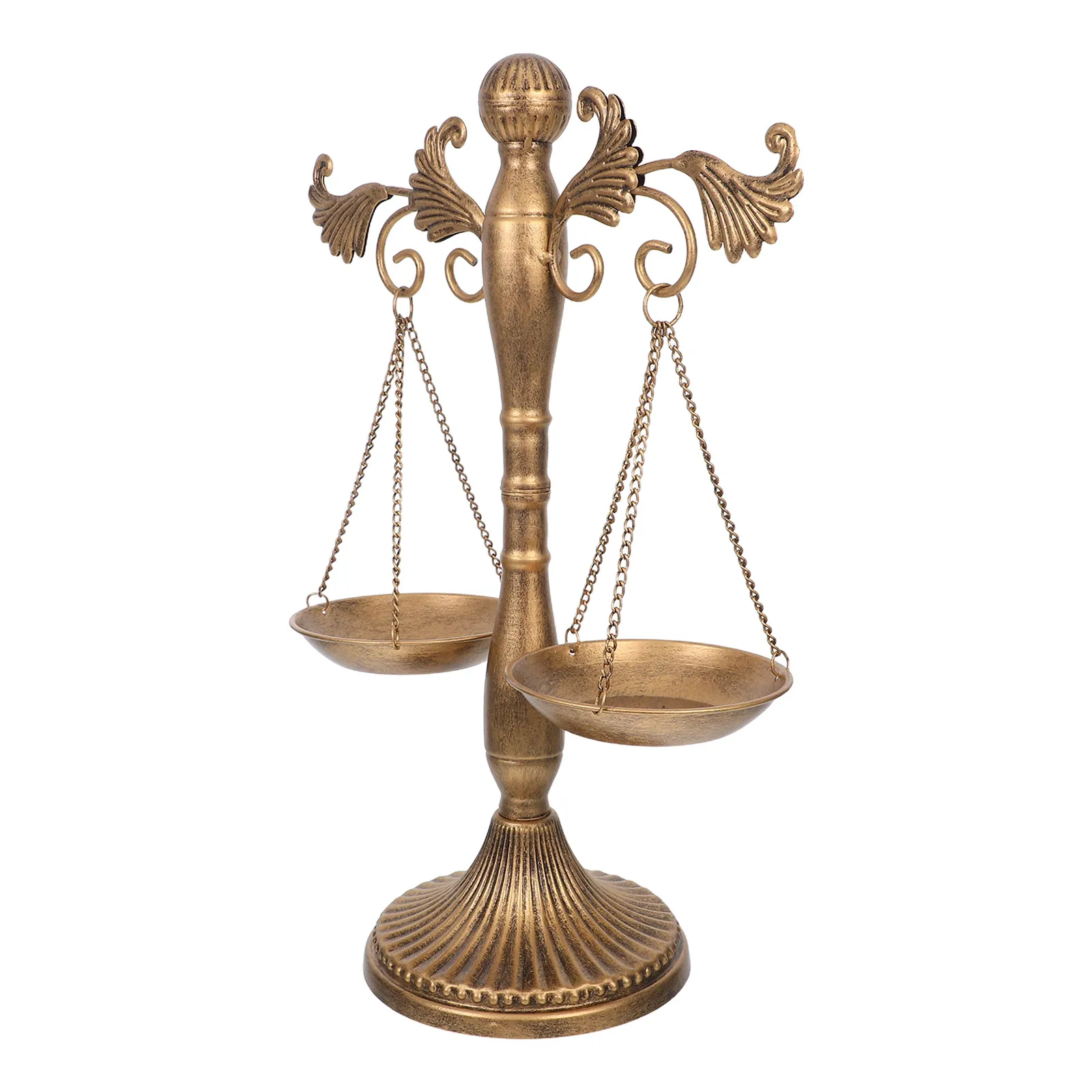 

Iron Libra Statue Decorative Scales Farmhouse Style Metal Objects Crafts Display Jewellery Tray Jewelry Holder Stand Statues