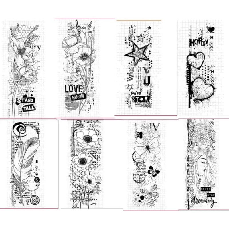 Flowers Transparent Clear Stamps for DIY Scrapbooking/Card Making Fun Decoration Supplies  A0211