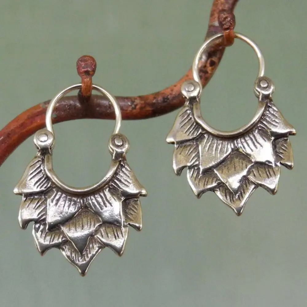 Vintage-Inspired Spiral Hoop Earrings Minimalist Bohemian Crafted Hoop Earrings Silver Plated Gypsy Curled Earrings Dress Up