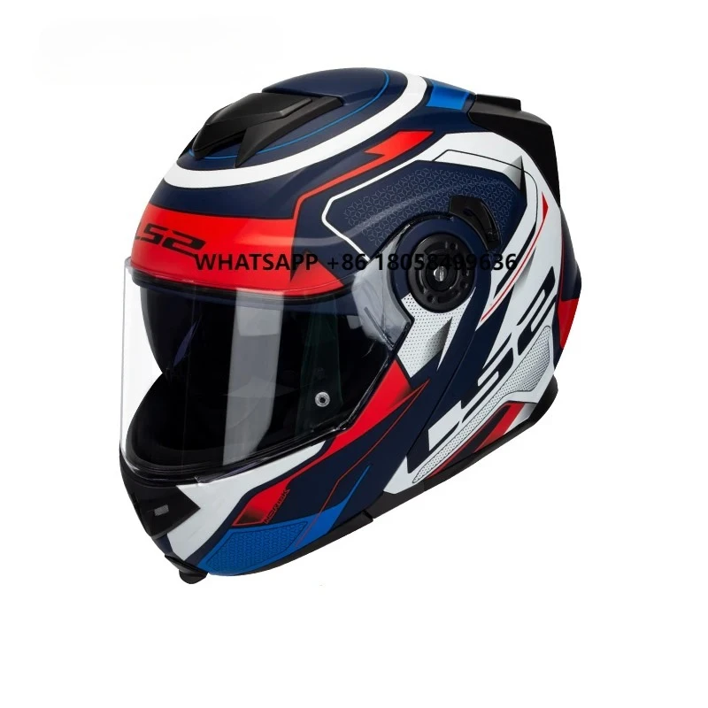 

2025 LS2 FF345 KPA Full Face Motorcycle Helmet Men's Flip-Up KPA Capacete with Double Lens for Riding Bike