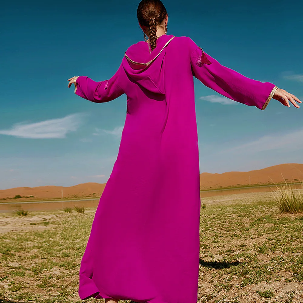 Eid Djellaba luxe dubaï Abaya diamant caftan femmes musulman Robe à capuche Ramadan turquie caftan Kebaya Caftan Marocain Femme Robe