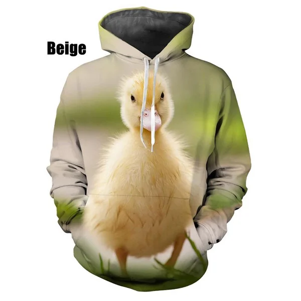 

2023 Cute Pet Duck 3D Print Sweatshirts/Hoodies Men Women Harajuku Hoody Fashion Pullover Plus Size Animal Clothes