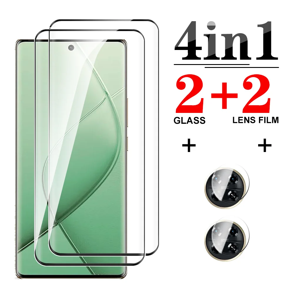 4in1 For Tecno Spark 20 Pro Plus 2024 Full glue curved Tempered Glass camera film Spark20proplus screen protector 6.78 inches