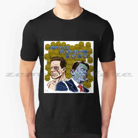 Arno Ronnie 2020 100% Cotton Men And Women Soft Fashion T-Shirt President 2020 Election Ronnie Arnold Schwarzenegger Ronald