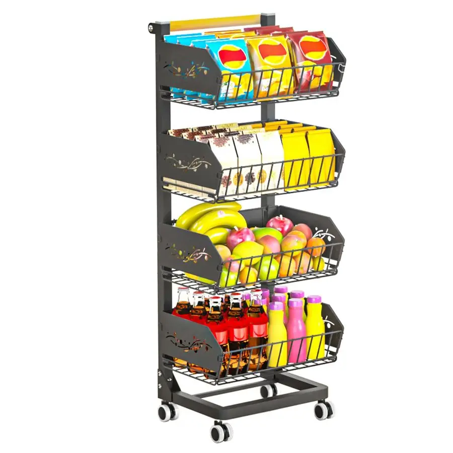 4Tier Snack Cart Wi… - image