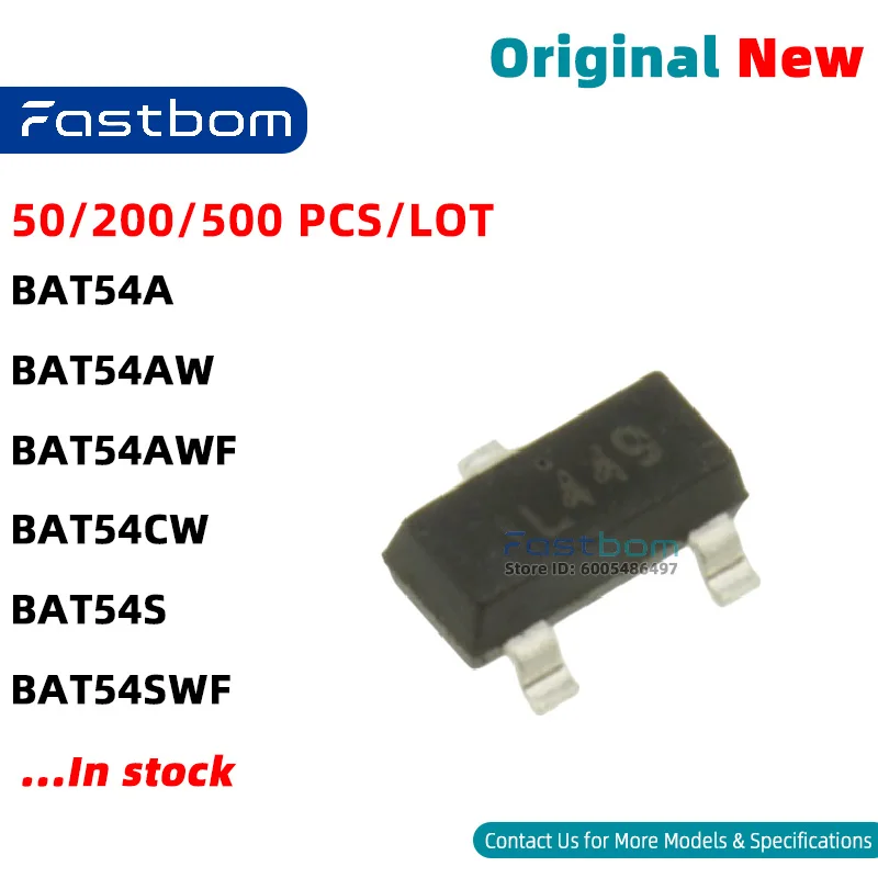 BAT54S BAT54A BAT54AWF BAT54SWF BAT54CW BAT54AW SOT-323 SCHOTTKY DIODE New Original