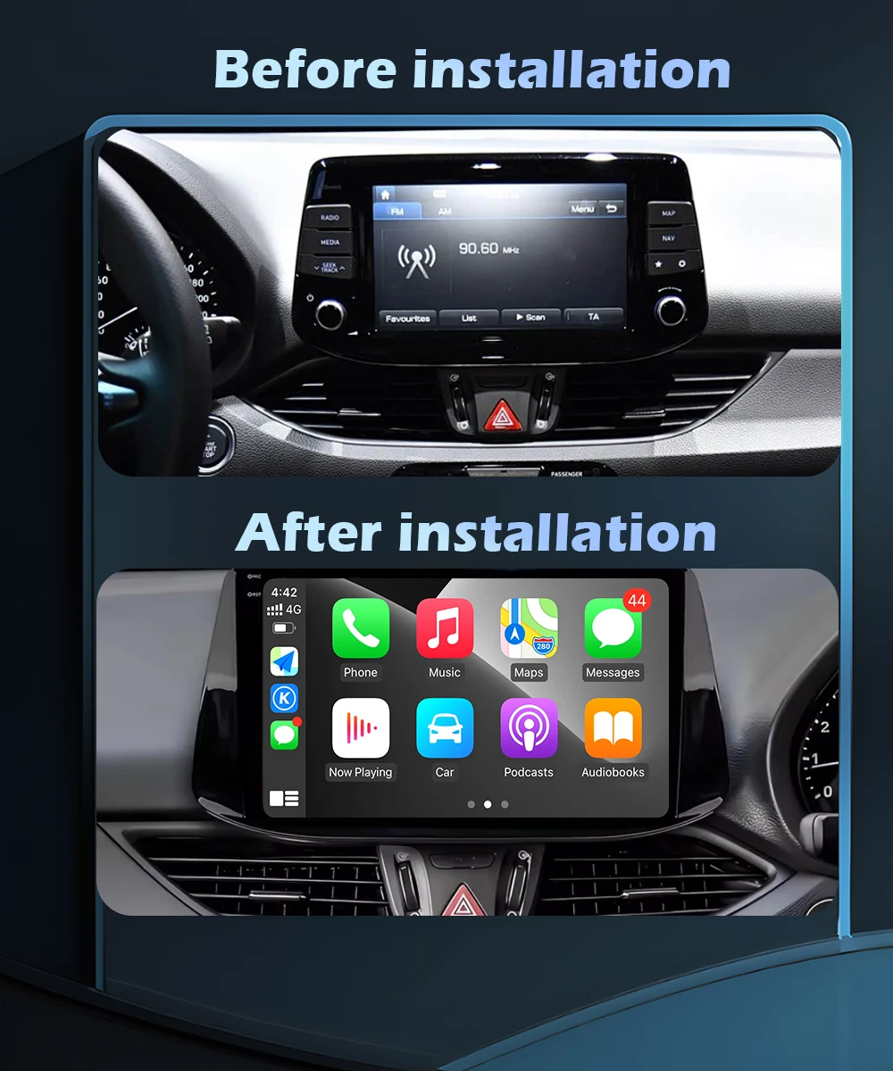 DSP Stereo For Hyundai I30 2017 - 2019 Wireless CarPlay Multimedia Display Touch Screen Android Auto Head Unit Navigation GPS BT