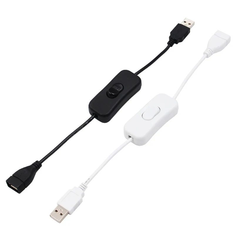 1-6pcs USB Cable with On/Off Switch, Male to Female USB Extension Inline Rocker Switch for Driving Recorder, LED Desk Lamp  Fan
