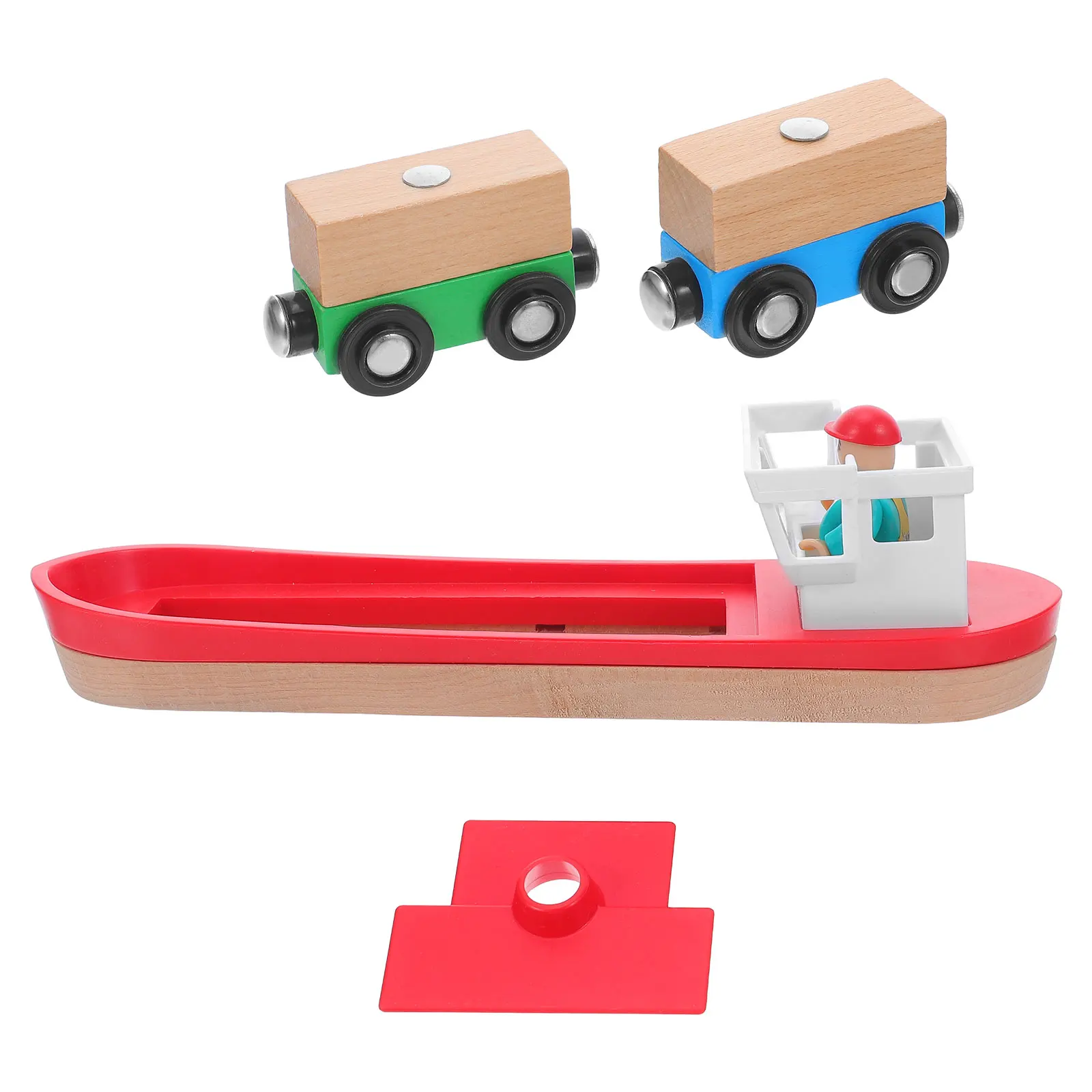 

1 Set Wooden Train Ship Kit Wood Craftsmanship Ocean-Themed Easy Assembly Realistic Detail Sturdy Long-Term Use Kids Creative