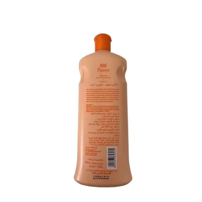 Rdl Papaya Vitamin Whitening Hand Body Lotion 600ml