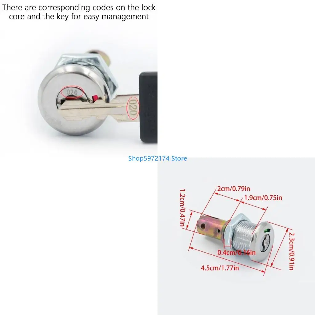 Y3NB 2Pcs Cabinet Insert Linkage Tool Box Lock Zinc Alloy Drawer Lock with Universals Cabinet Tool Box Lock Enduring