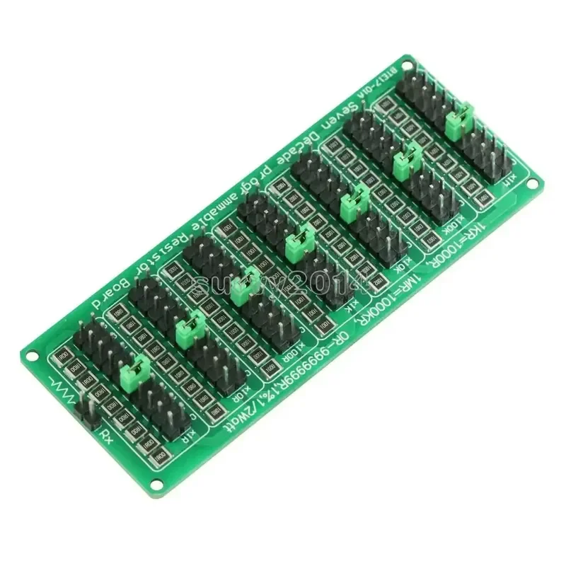 7 Seven Decade 1R - 9999999R Programmable Adjustable SMD Resistor Slide Resistor Board Step Accuracy 1R 1% 1/2 Watt For