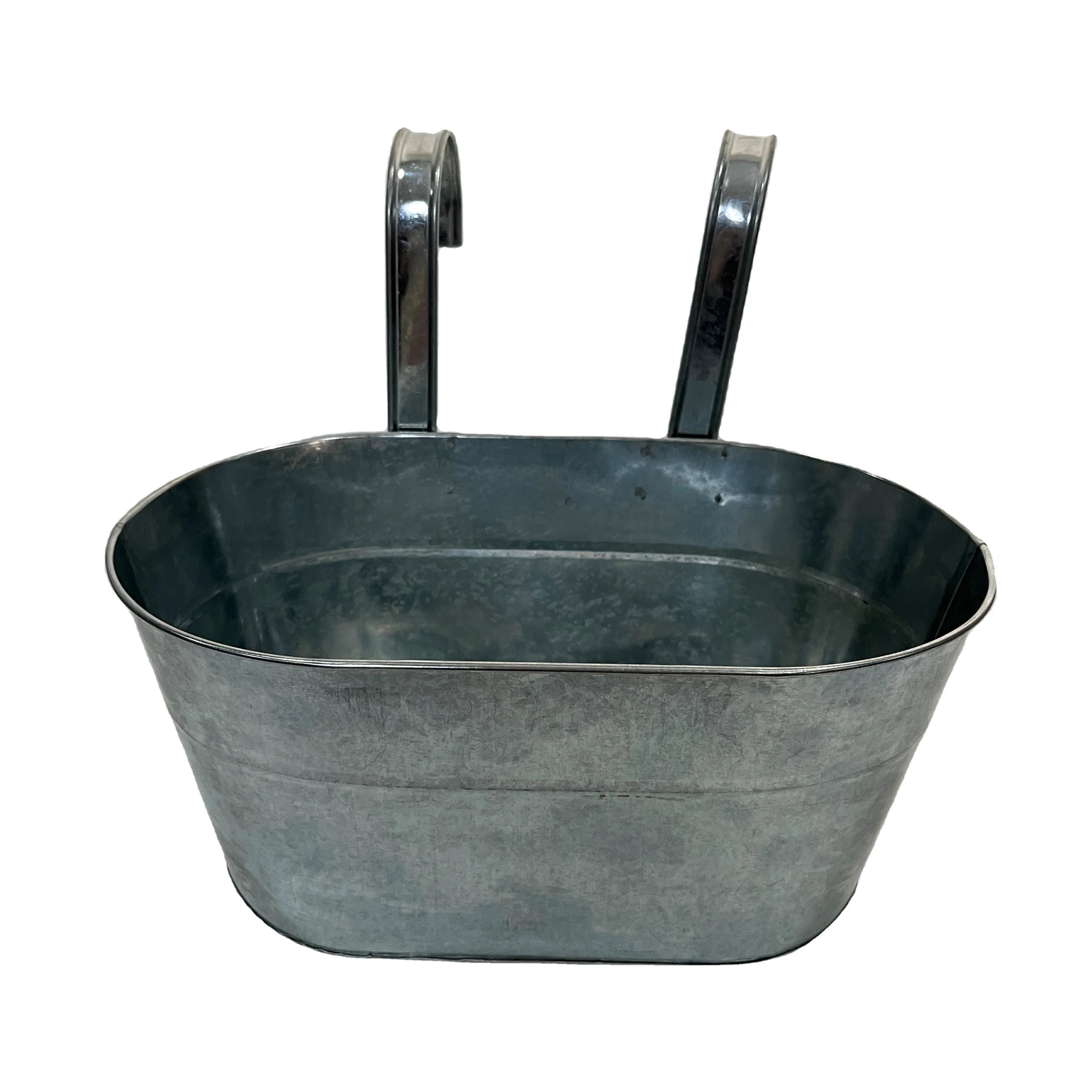 

Customizable Colorful Plant Iron Hanging Flower Pot/ Hanging Pot Balcony Garden Pots Metal Bucket Planter