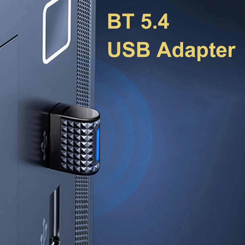 BT 5.4 محول USB BT قابس مهايئ وتشغيل جهاز ريسيفر استقبال وإرسال BT اللاسلكي للكمبيوتر لوحة مفاتيح وماوس سماعات الرأس