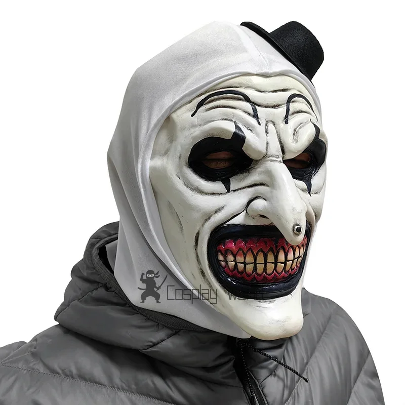 Christmas Terrifier Clown Mask Cosplay Clown Funny Latex Soft Demon Evil Joker Halloween Party Costume Masks Adult One Size