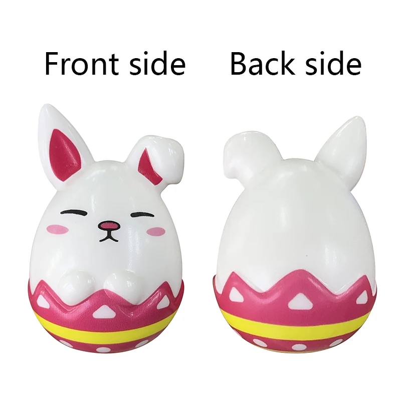 6pcs/bag Cute Easter Bunny Eggs Stress Sensory Toys Easter Party Favor Kids Gifts Rewards Egg Basket Stuffer Goodies Fillers