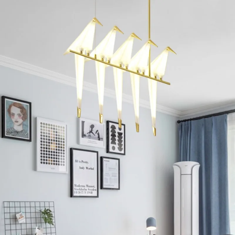 

Designer Paper Bird Chandelier Home Decor Origami Perch Light for Branch LED Pendant Lamp Nordic Hanging Wall Indoor Lighting