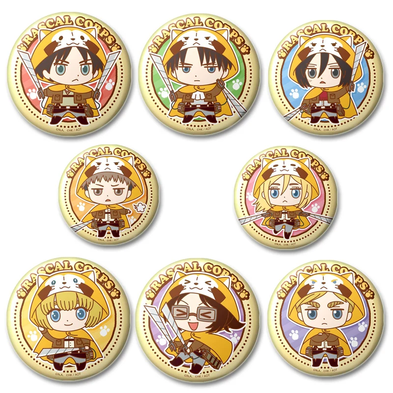 Colecciones de Fans broches de Anime ataque a los Titanes dibujos animados Armin Arlert/Eren Jaeger alfileres de solapa mochila Collar insignia regalos de joyería