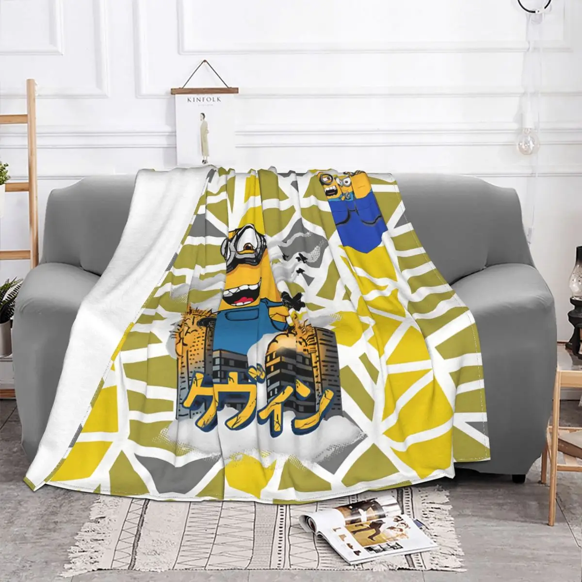 Despicable Me Blanket Velvet All Season Fascinating Multifunction Ultra-Soft Throw Blankets For Bedding Couch Bedding Throws