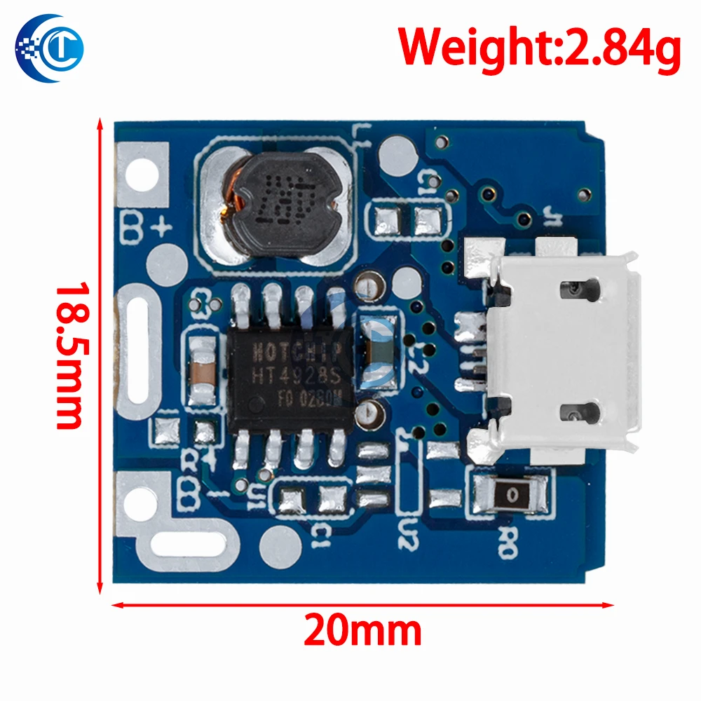 100PCS 5V LED Display Boost Power Module 134N3P Micro LiPo Charger with USB & Protection Board