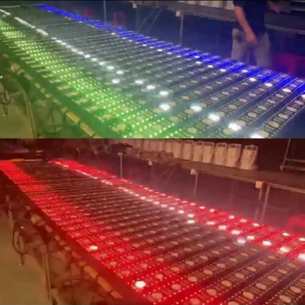 ضوء المرحلة 12 LED 3 في 1 RGB المرحلة DJ ضوء 40 "DMX شعاع غسل ستروب مصفوفة تأثير الضوء لعرض الإضاءة تأثيرات نادي الحفلات