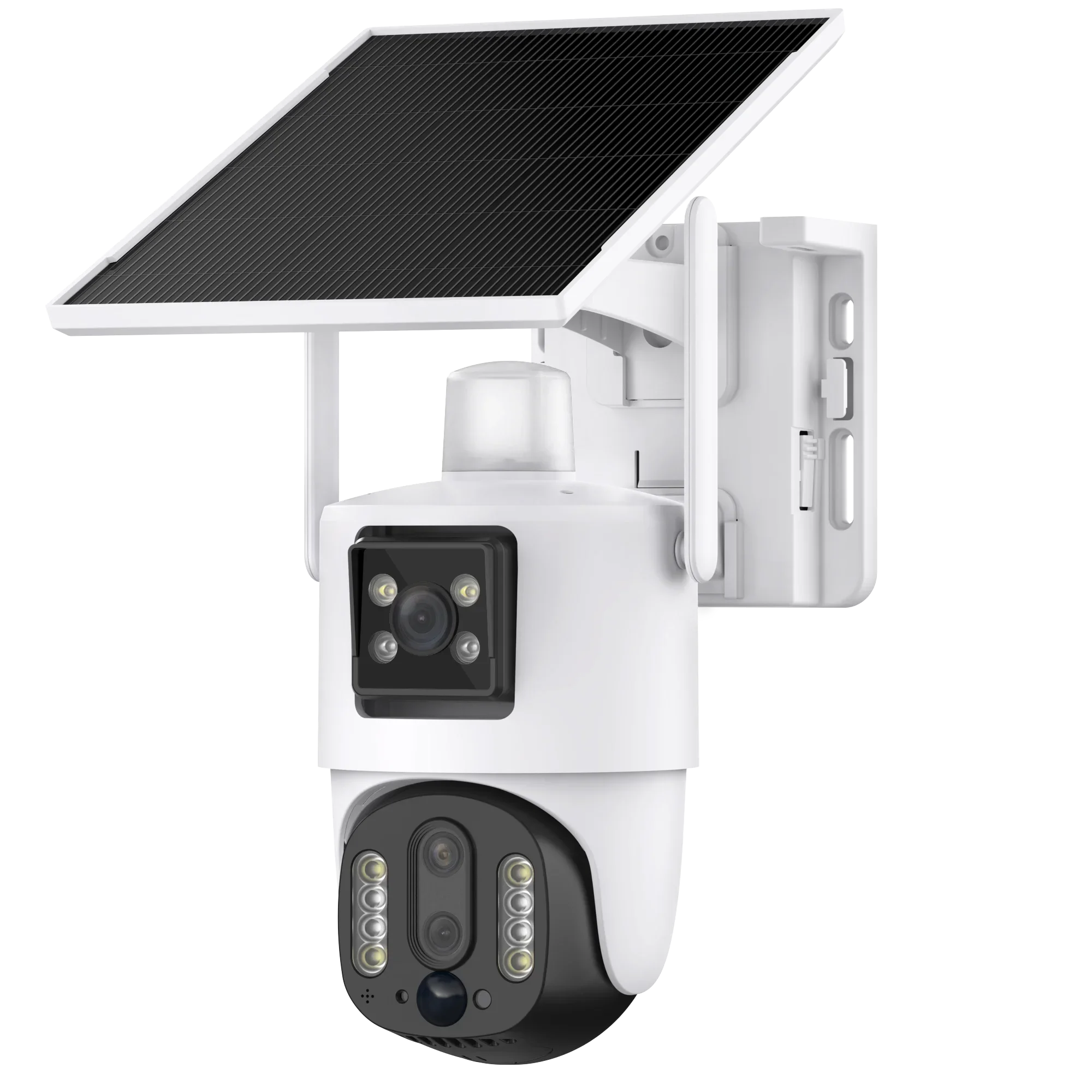 New Design 360 Degree Solar Powered Cctv Camera 10X Zoom Hd Intelligent Solar Energy Alert Ptz Camera Dual Lens 4g Solar Camera