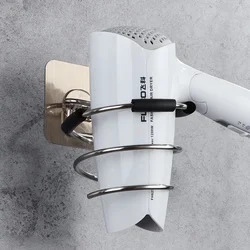 Banyo saç kurutma tutucu Blower ev düzenleyici yapıştırıcı duvara monte tırnak ücretsiz hiçbir iz çıkartmalar saç bakımı kurutma depolama raf