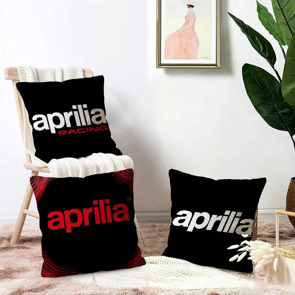 A-ApriliaS logo Cushion Cover Car Throw Pillow Case For Sofa Car Christmas Gift 40x40cm 45x45cm