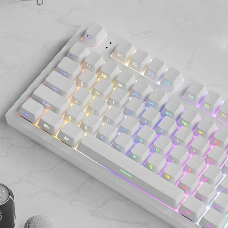 

134+ Keys RGB Backlit PBT Keycaps Cherry Profile Side Printed Shine Through Keycaps for Gateron MX Switches Mechanical Keyboard