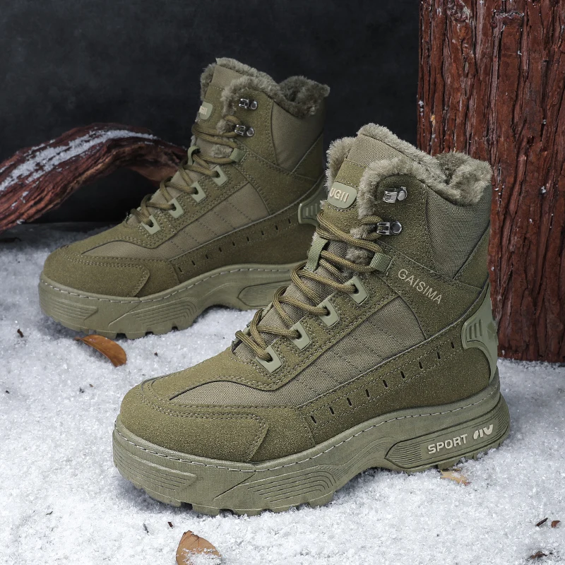 Botas de combate para el desierto para hombre, botas tácticas resistentes al desgaste para exteriores, senderismo, tobillo en el desierto, zapatos de caza, botas de seguridad para el trabajo, caminar, nuevo