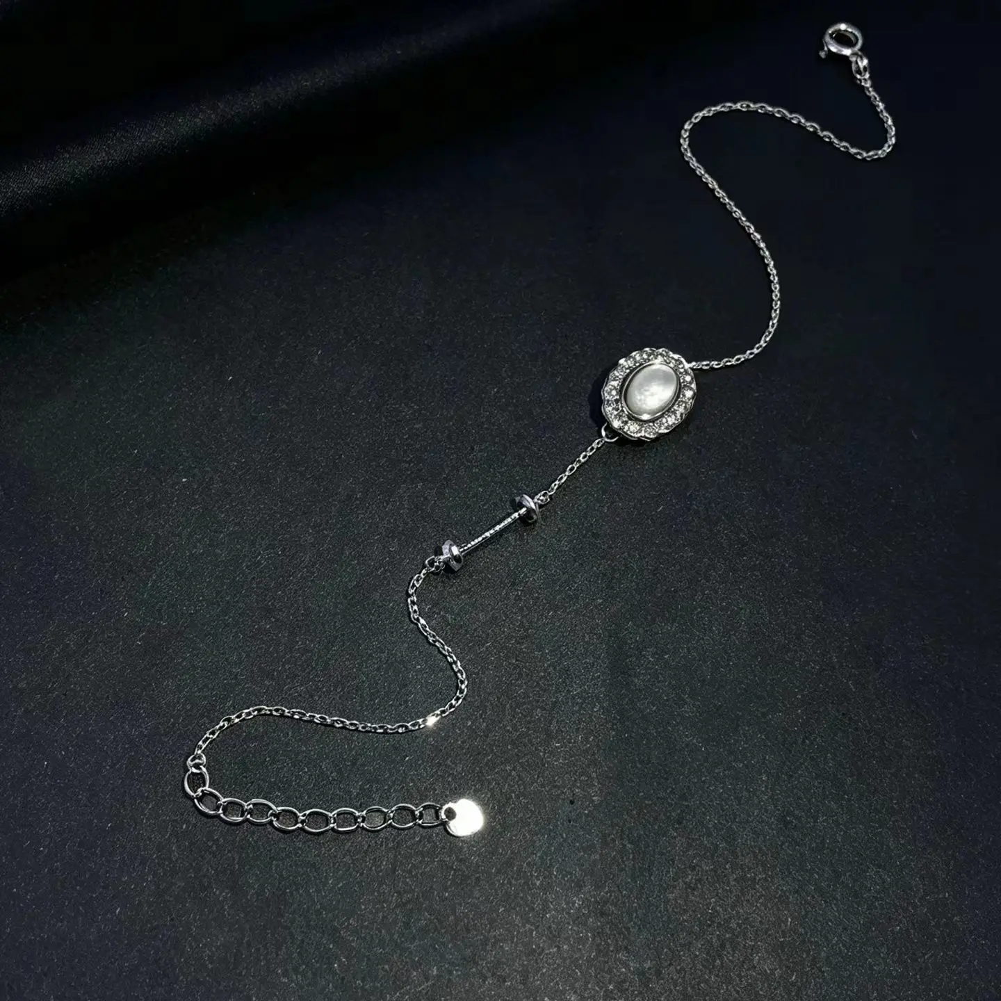 Wholesale S925 Sterling Silver Bracelet Mount Settings Finding Mountings Base Part Bangle Accessories for 8-10mm Pearls 5pcs/lot