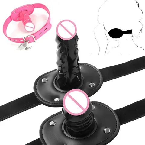 Open Mouth Gag Silicone Ball Dildo Restraint Fetish Flirting BDSM Bondage Sex Toys for Couples Adult Erotic Game Chastity Belt